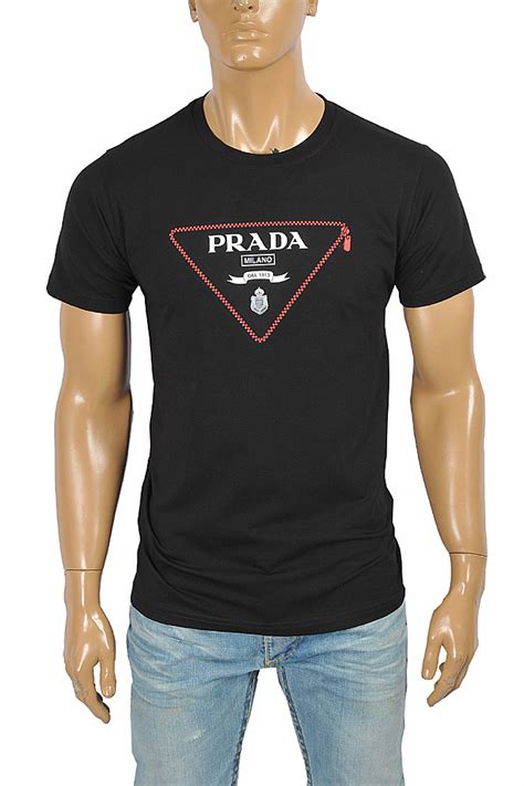 prada shirt yellow|Prada men' s t shirts.